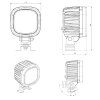 faro da lavoro da 62 W con base magnetica - cavo di collegamento da 7 m