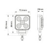 NOX500 Fari di retromarcia e di lavoro - Alloggiamento in plastica - 12V/24V