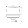 XR1ECO Lampeggiante giallo con base DIN