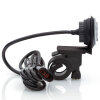 Semaforo Xpro3 con supporto per manubrio - cavo di collegamento da 1,5 m - blu