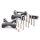 Supporto a X per staffe tubolari - M8 - da 38 a 65 mm