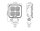 TCE2100 - Faro da lavoro - quadrato - TEDESCO DT - 10-30 V CC - max. 22 W
