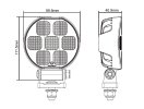 TCR3600 - Faro da lavoro - rotondo - TEDESCO DT - 10-30 V CC - max. 39 W