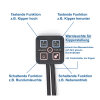 Comando ribaltabile T4A-K - 4x4A - 2x funzione tastatura - 2x funzione commutazione - cavo di collegamento 1500 mm