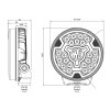 W257 BLACK - Faro abbagliante da 7 pollici - luce di posizione gialla - Rif. 17,5 - oscurato
