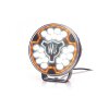 W257 BLACK - Faro abbagliante da 7 pollici - luce di posizione gialla - Rif. 17,5 - oscurato