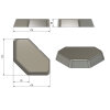 set da 2 POD-HT System - Illuminazione perimetrale bianca - Indicatori di direzione BLU/GIALLI