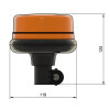 SPARK Lampeggiante - Supporto DIN - extra piatto - AUTO-DIM - Sincronizzazione - Classe 2 - DIN 14620, forma B1