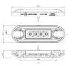 Luce di posizione SLIM LED - bianco - grafite