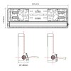 Portatarga LPlight 2E con fari abbaglianti omologati | 100 W | 2x Ref 25 (omologati come coppia)