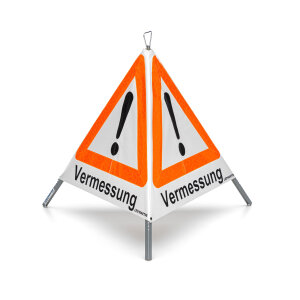 Segnale pieghevole con simbolo di avvertimento VZ 101 - 70 cm - Misurazione - luminescente di giorno