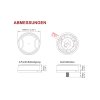 B23 Beacon (3 bulloni) – LED ambra/lente trasparente