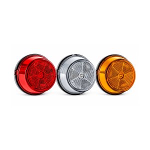 R40 Luce di posizione e di segnalazione laterale rotonda 40 mm con supporto angolare opzionale
