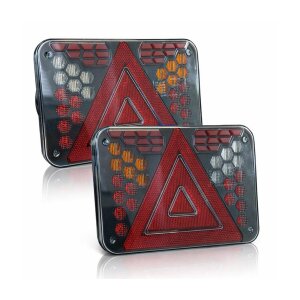HORUS - LED Rückleuchten Set links + rechts - 200x51mm - 12V/24V - Multifunktionsleuchte