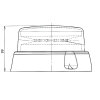 R65 Design lampeggiante BRILAR - trasparente/blu - 3 punti