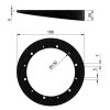 Luci rotanti Cuneo di supporto BRILAR |  Serie Fresnel - 166 mm | 7,2 gradi