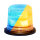 Lampeggiante SESTO - 11 modelli di lampeggiamento - blu/giallo - 3 punti