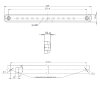 Luce interna con interruttore 12V 238 mm x 20,6 mm