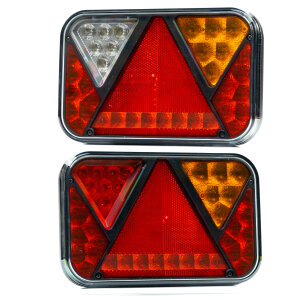 Set luci posteriori REFLECT LED con attacco a baionetta 5P per autocarri o rimorchi | Versione CAN-BUS