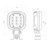 faro da lavoro a LED da 40 W, 4000 lm - extra piatto - ampio fascio luminoso