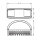 Modulo flash X180 - Emissione a 180° - Bicolore blu/giallo - Diversi set di supporti