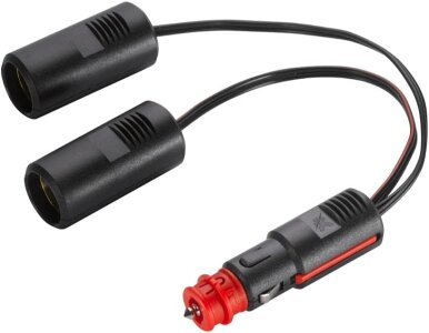 adattatore doppio 12V/24V con spina per auto - con spina per auto