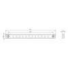 Luce posteriore/freno combinata - 238 mm