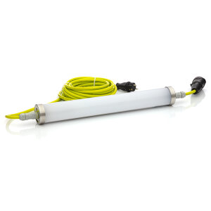 SOLIS TUBE Lampada da tenda per forze di intervento, cavo di collegamento da 9 m, LED da 20 W, collegabile in serie