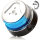 R65 Design lampeggiante BRILAR - trasparente/blu - tenuta estrema