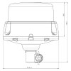R65 Design Lampeggiante BRILAR doppio lampo - blu - piatto