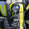 Torcia manuale per vigili del fuoco M-FIRE - GIALLO - Testa angolata - Testa pieghevole - ATEX