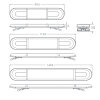 Barra lampeggiante ASTER LED - 119 cm con parte centrale - gialla