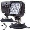 faro da lavoro da 17 W con base magnetica - Interruttore - Cavo a spirale da 7 m