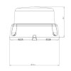 R65 Design lampeggiante BRILAR - rosso - tenuta estrema