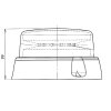 R65 Design lampeggiante BRILAR - blu - 3 punti
