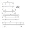 Barra lampeggiante LED ASTER - 119 cm con parte centrale - trasparente/gialla