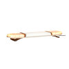 Barra lampeggiante LED ASTER - 119 cm con parte centrale - trasparente/gialla
