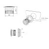 Modulo flash Xpro3 - ECE R65 - blu - a scomparsa - rotondo